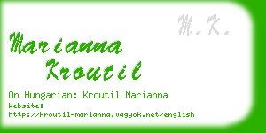marianna kroutil business card